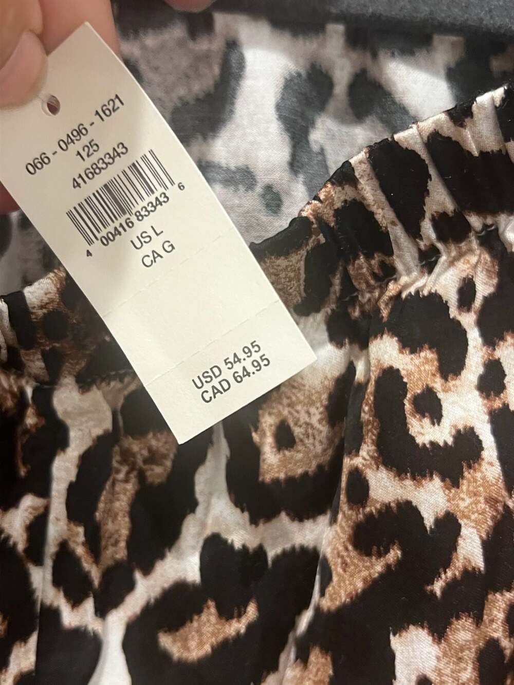 Aerie Off-Duty Satin Leopard Print Piping Pajama Trouser Pants - Picture 7 of 9